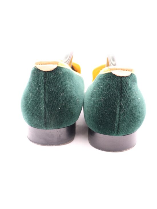 Mathew Cookson Loafer Men\'s UK 11 US 12 Green Velvet Slip On Venetian Loafers main image 9